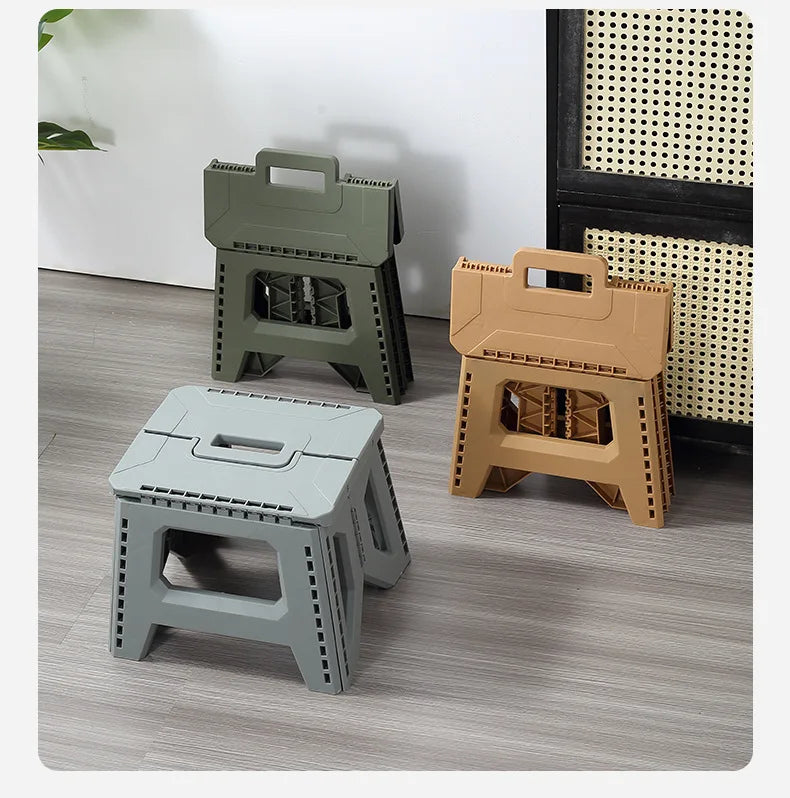 Folding stool, kindergarten low thickened maza stool, outdoor camping chair, household portable stall small bench