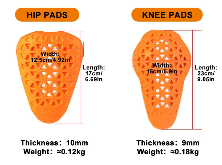 CE Certification Motorcycle Protectors Built-In Motorbike Jacket's Back Pads Motocross Knee Elbow Pads Moto Protective Gear