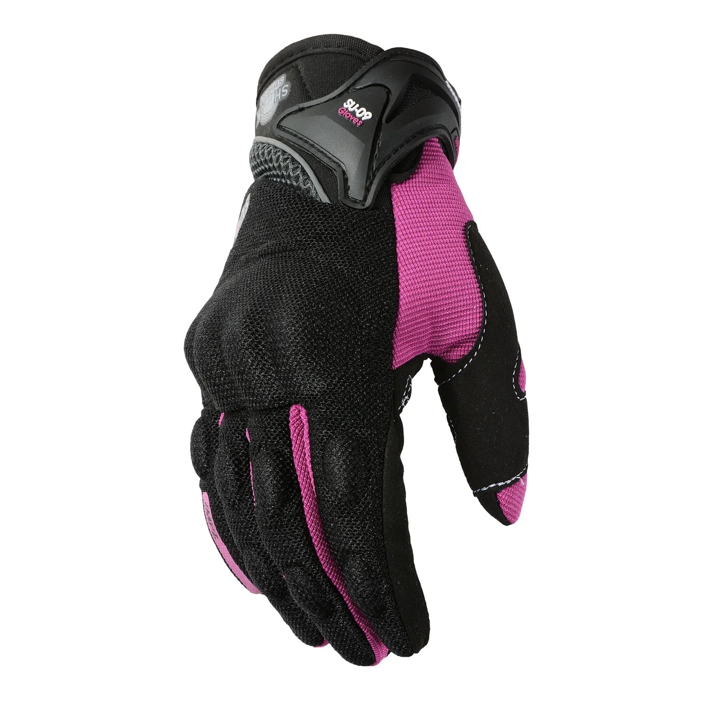 SUOMY Women Motorcycle Gloves Summer Breathable Motorbike Racing Gloves Lady Pink/Purple Motocross Gloves Touch Function