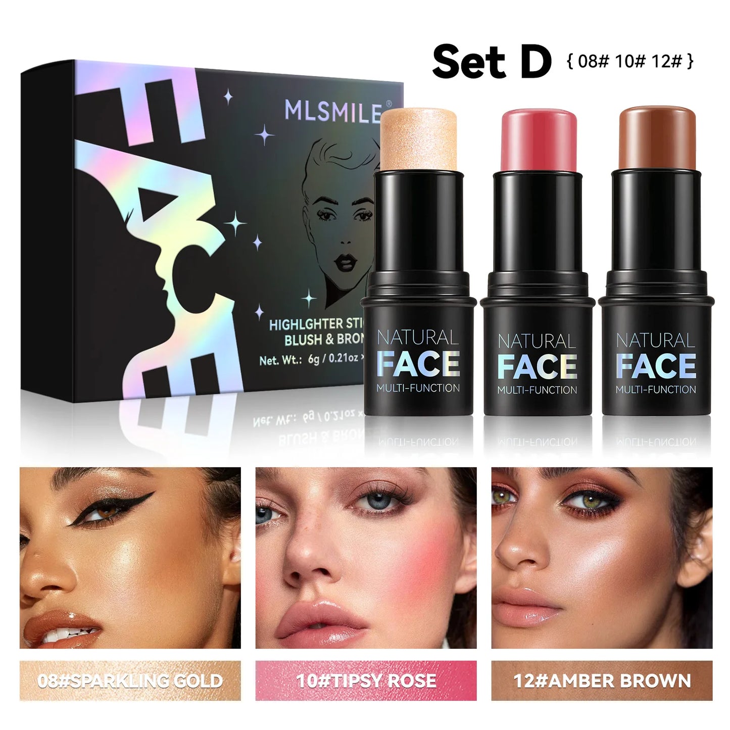 Magic Blush Stick Cheek Lip Tinted Moistured Blush Stick Silky Brighten Blush Cream Blusher Cosmetics Tubes Matte Contour