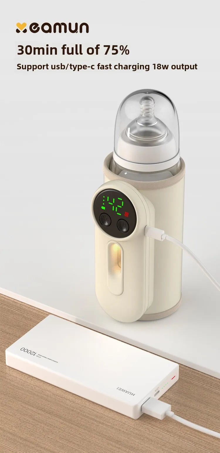 bottle insulation cover neutral constant temperature warm milk cover wireless heating portable battery storage milk warmer