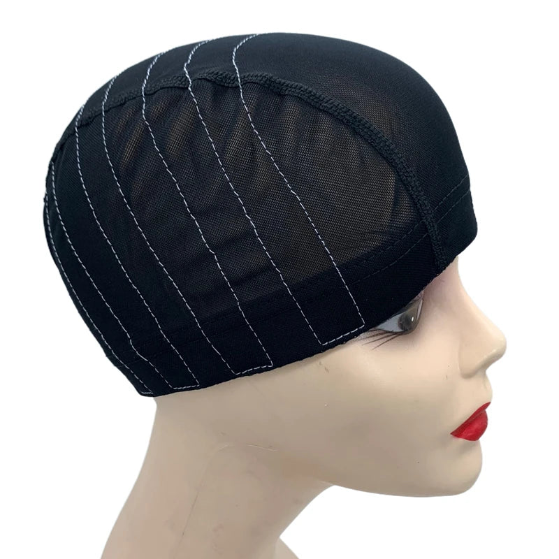 1pc Mesh Wig Caps For Sewing Machine Training 5x5 Lace Closure Wig Caps Spandex Dome Guideline Wig Caps for Making Wigs