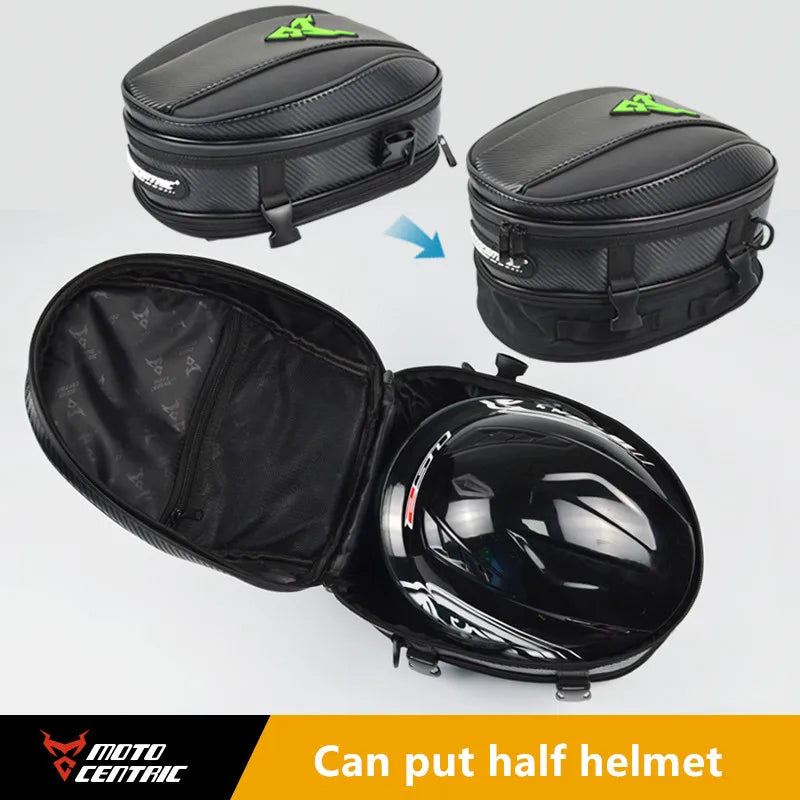 MOTOCENTRIC Waterproof Large Capacity Motorcycle Back Seat Bag motorcycle tail bag Multifunction Helmet Motocross Backpack
