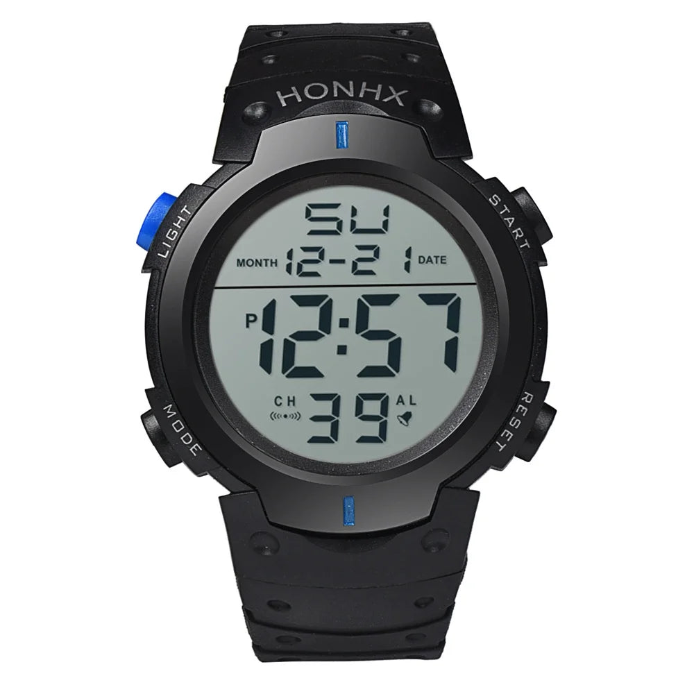 Kegllect Men Sports Digital Watch Waterproof Silicone LED Stopwatch Date Rubber Band Wrist Watches