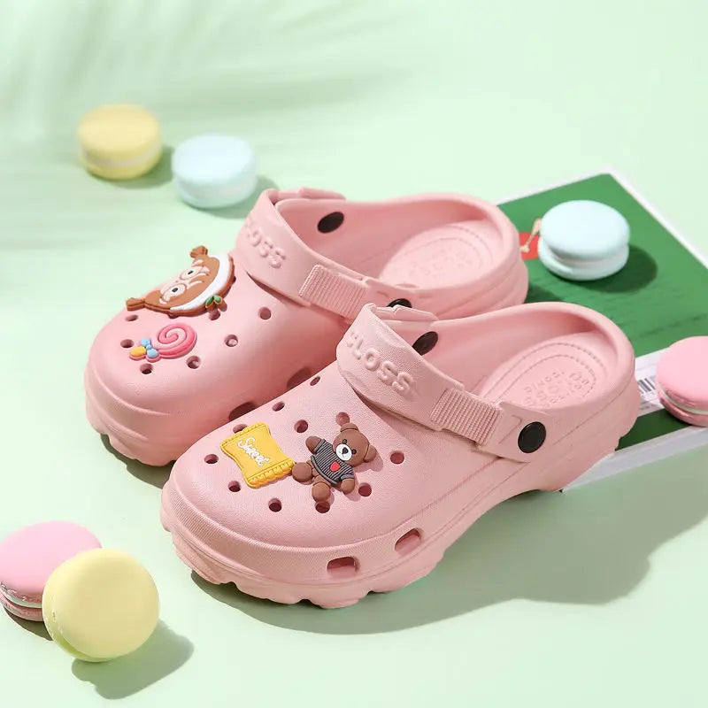New Summer Sandals 3-15 Years Children's Slippers Baby Girls Shoes Non-Slip Clogs Cartoon Cute Infant Girls Sandals Boys Shoes