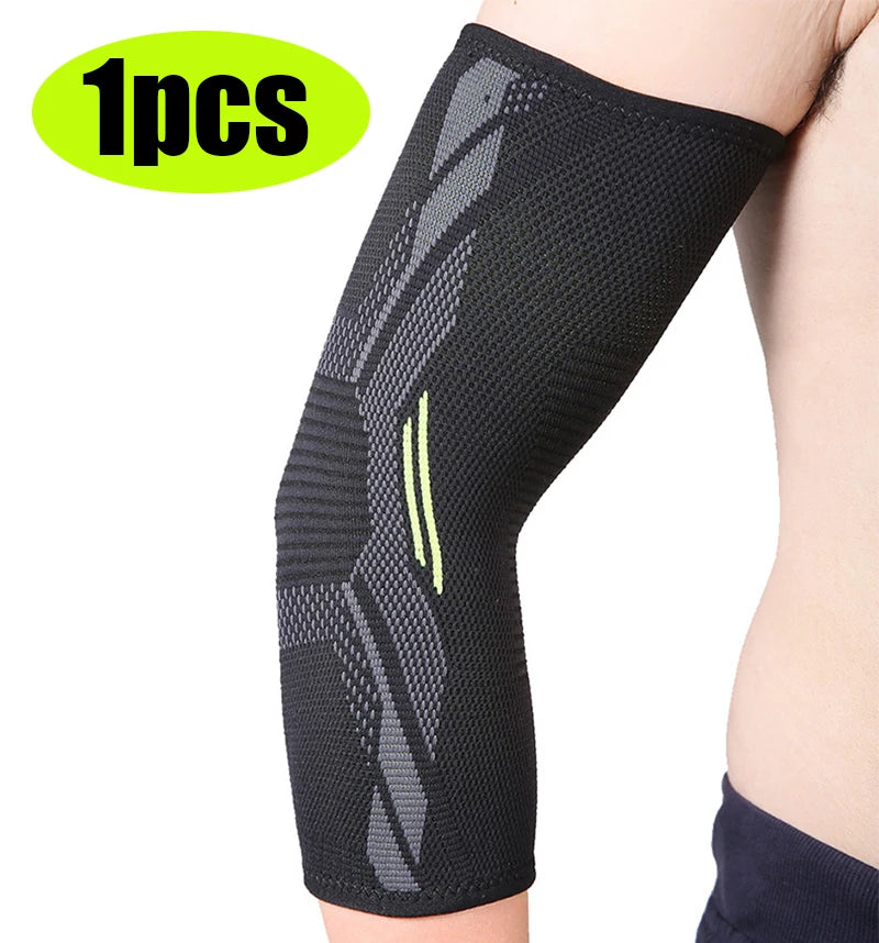 1PC Sports Nylon Knitted Elbow Pads Arm Support Highly Compression Prevent Joint for Tennis Golfer Basketball Volleyball