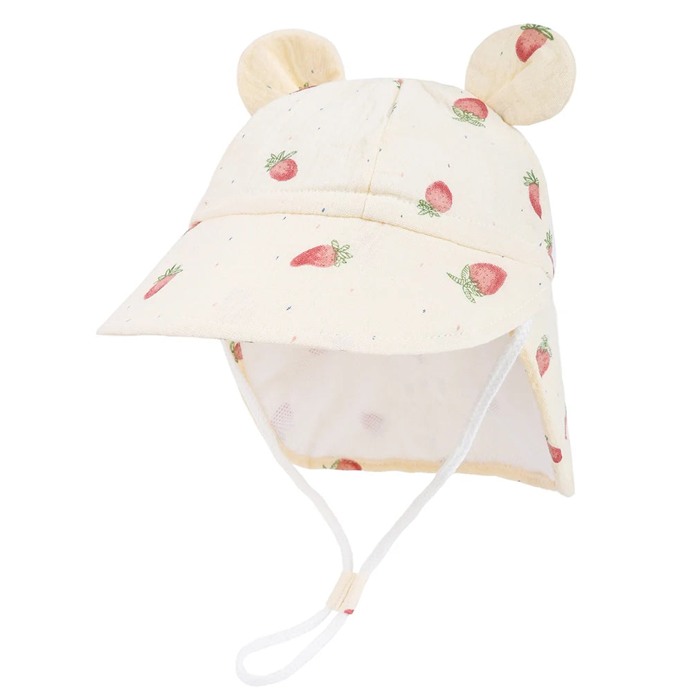 New Panama Autumn Baby Bucket Hat for Boys Girls Cartoon Breathable Mesh Children's Beach Shawl Sun Hat Kids UV Protection Cap