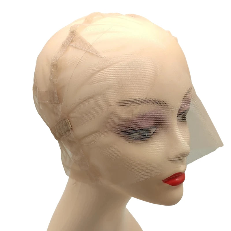 Full lace 360 cap braiding front lace cap to make wig human hair lace frontal wig large cap Adjustable Stretch