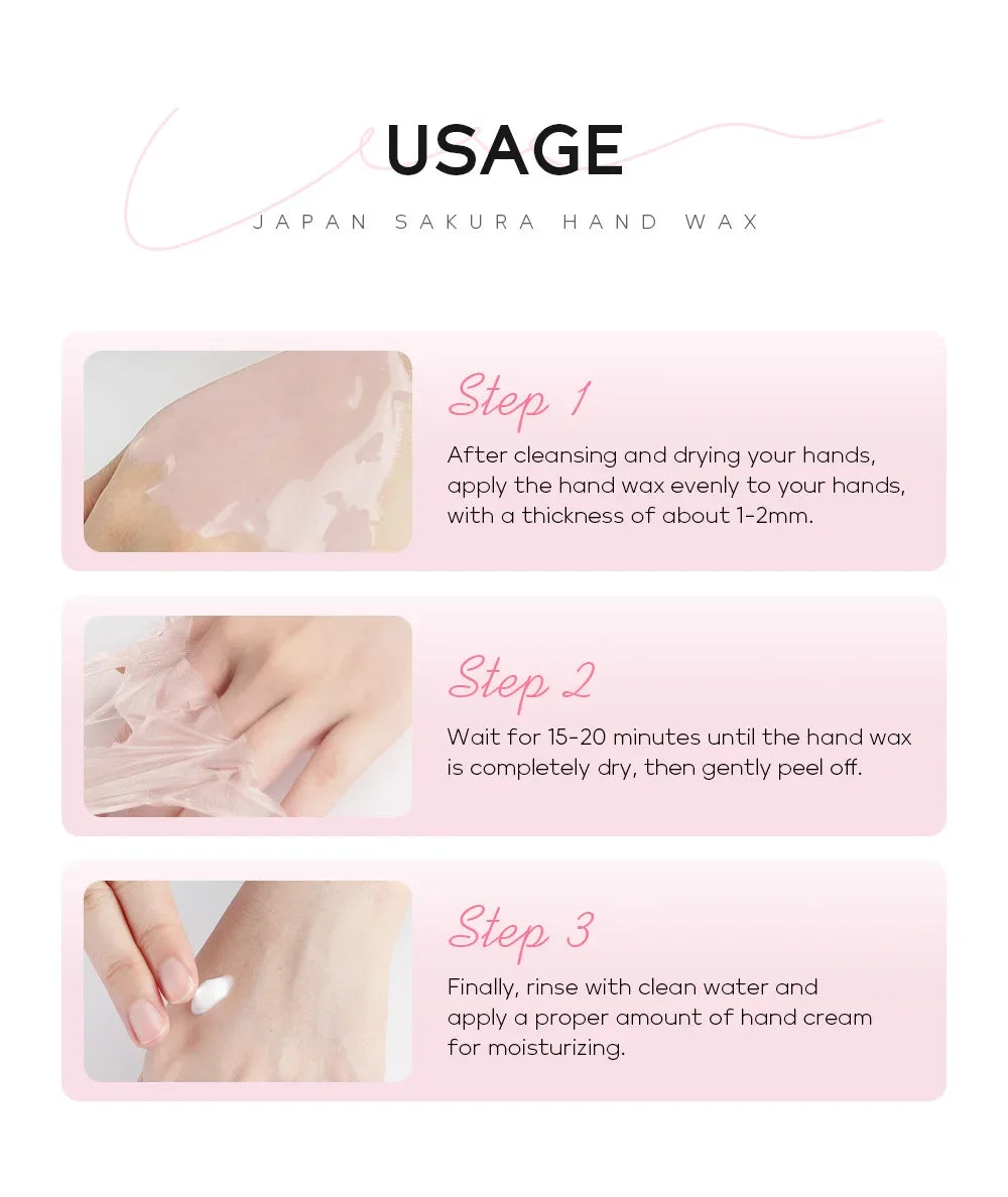 Laikou Sakura Honey Milk Moisturizing Hand Wax Repair Exfoliating Calluses Acid Anti-Aging Hand Cream Care Scrub Hand Mask