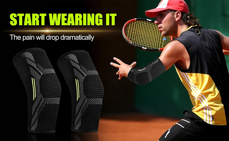 1PC Sports Nylon Knitted Elbow Pads Arm Support Highly Compression Prevent Joint for Tennis Golfer Basketball Volleyball
