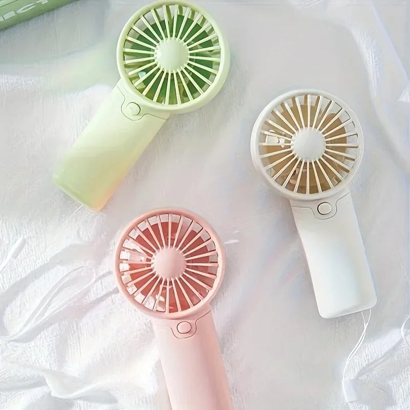 2025 Cute Mini Fan Portable Handheld Fan Lightweight Handy Fan Pocket Size Low Noise Small Electric Fan Student Gift Outdoor Fan
