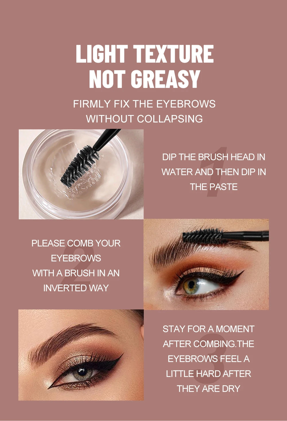 3D Wild Eyebrow Gel Wax Brow Styling Soap Tint Eyebrows Enhancers Brows White Brown Makeup Black Cosmetic Tool Makeup