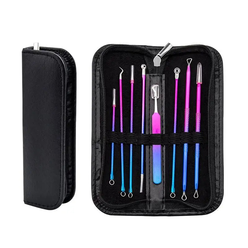 8pcs/set Color Pimple Comedone Extractor Tool Skin Care Acne Removal Kit for Pimples Blackheads Blemish Whitehead Removing Tool