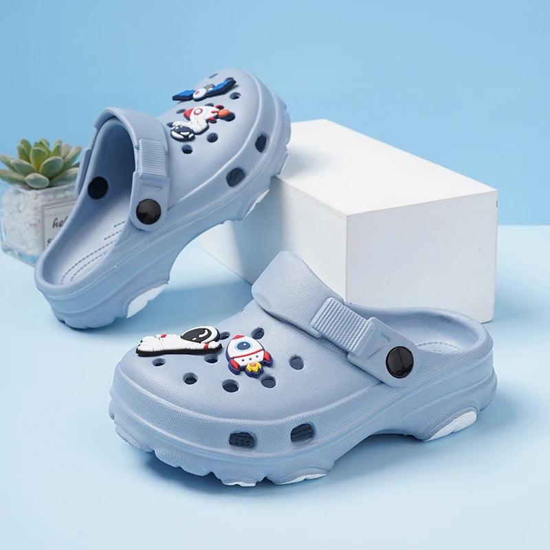 New Summer Sandals 3-15 Years Children's Slippers Baby Girls Shoes Non-Slip Clogs Cartoon Cute Infant Girls Sandals Boys Shoes