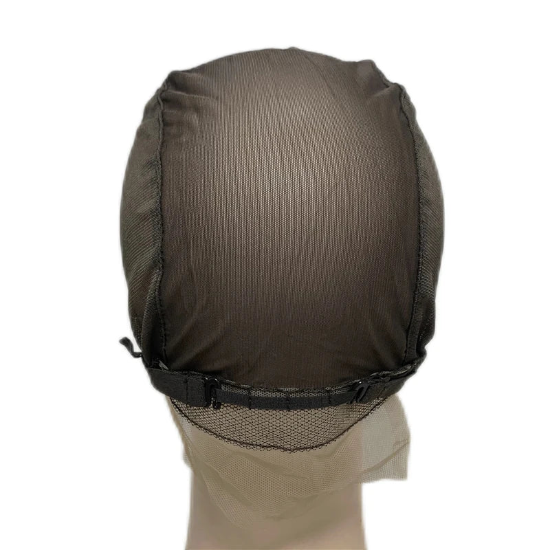 1PC 13X4 Wig Cap Without Front Lace for Making Wigs with Adjustable Straps 3 color Beige/Brown/Black