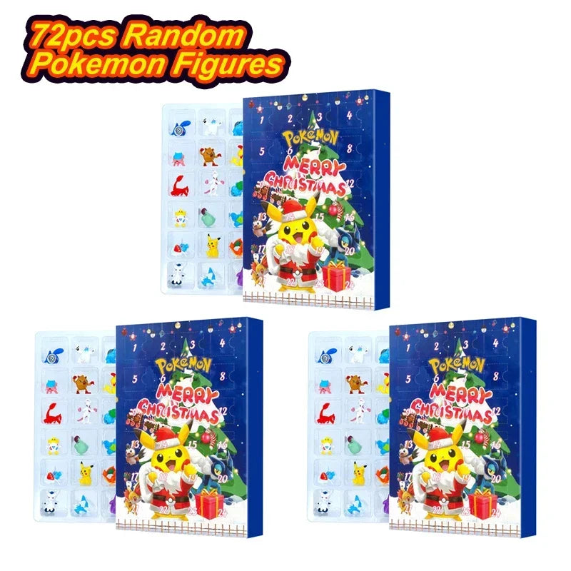 Pokemon Figure Christmas Halloween Advent Calendar Gifts Kawaii Pikachu Anime Figural Action 24Pcs Set Model Kid Toys
