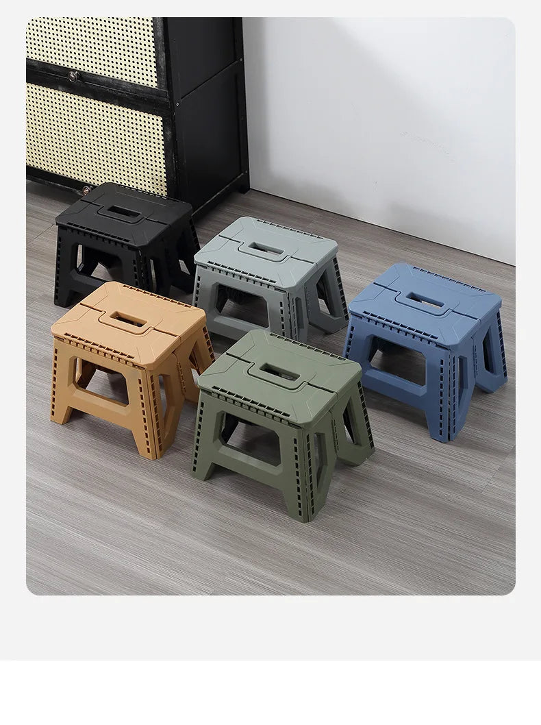 Folding stool, kindergarten low thickened maza stool, outdoor camping chair, household portable stall small bench