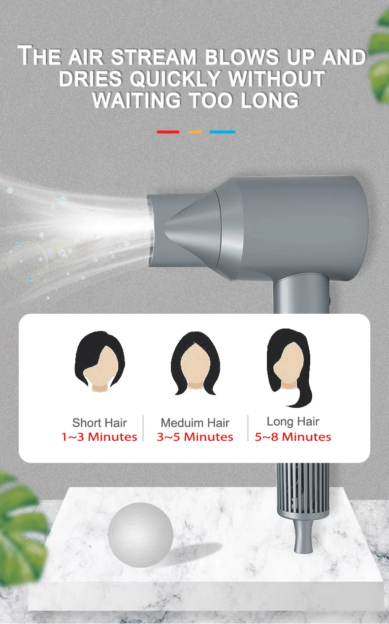 PuRuiKai Hair Dryer Hot Air Comb Function Professional Electric Hair Brush Multifunction Salon Style Tool Fast Dry Blow Dryer