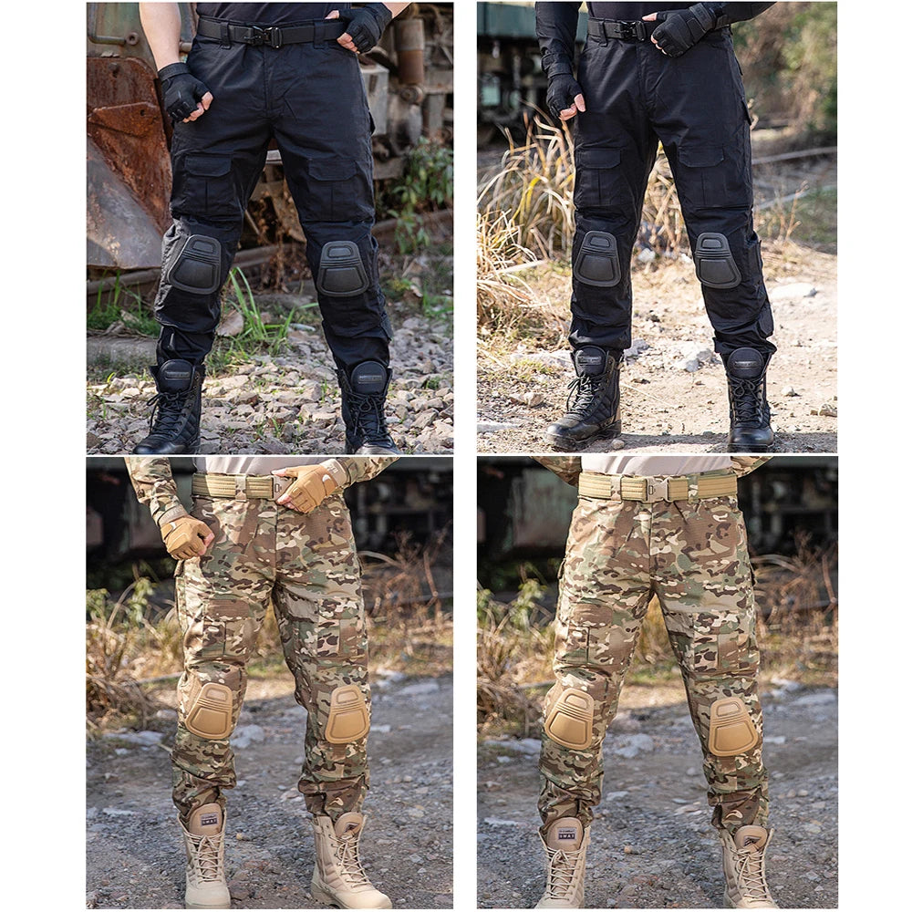 Tactical Camouflage Pants Outdoor Hunting Training Suit Combat Pants Ripstop Cargo Pants Men's Working Clothing Hiking Trousers