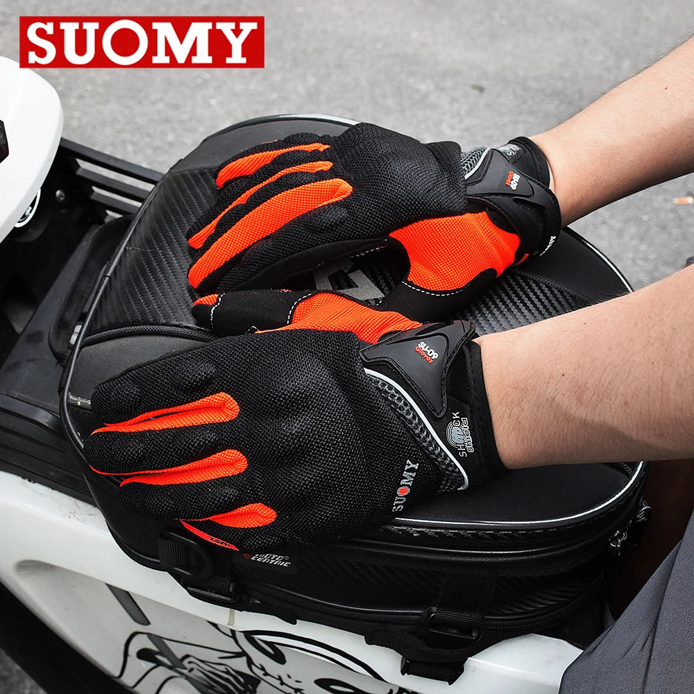 SUOMY Summer Motorcycle Gloves Men Women Touch Function Motorbike Racing Glove Full Finger Guantes Moto Biker Cycling Gloves