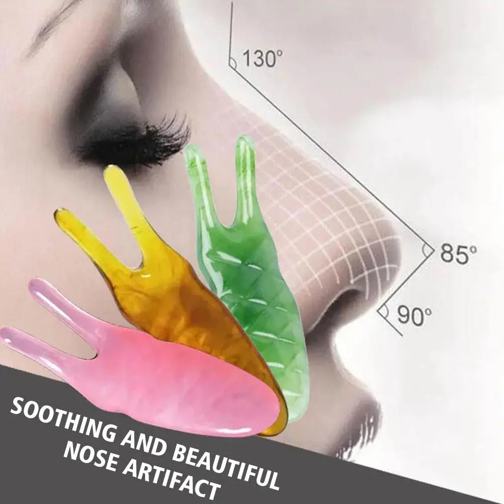 Resin Nasal Scraper Face Scraping Massage Plate Reduce Puffiness Nose Acupressure Massage Face Care Tool