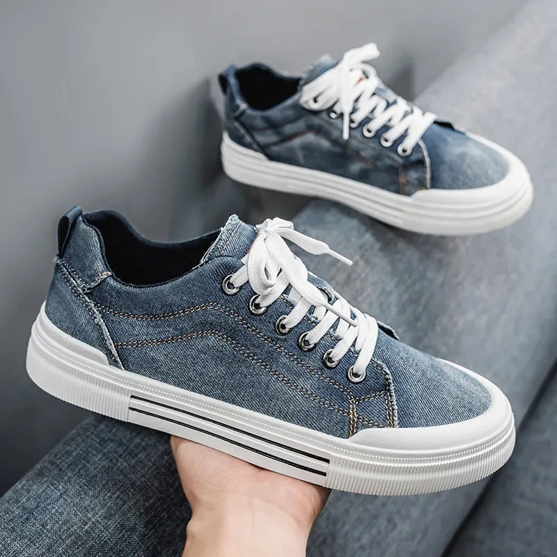 New Spring /Autumn Lightweight Breathable Men's Canvas Shoes Soft soled Casual Board Shoes Student Single Shoes