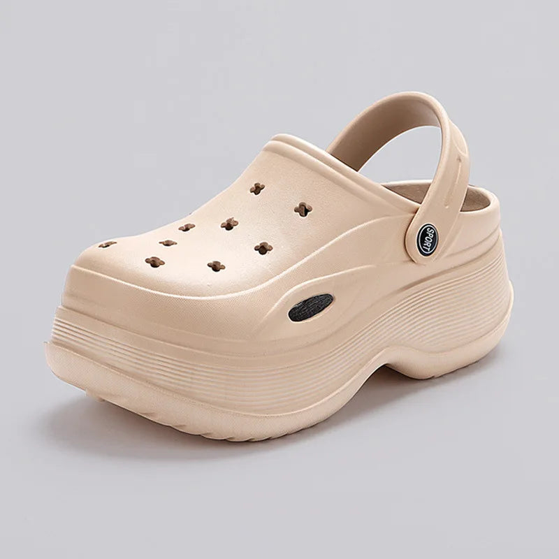 Chunky Platform Clogs Sandals for Women 2024 Summer Non-Slip Beach Slippers Woman Thick Bottom Eva Wedges Sandles Garden Shoes