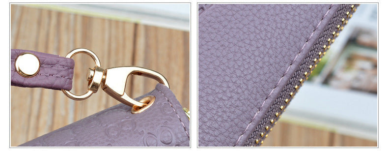 New Long Women's Wallet Female Purses Tassel Coin Purse Card Holder Wallets Double Zipper Pu Leather Clutch Phone Bag