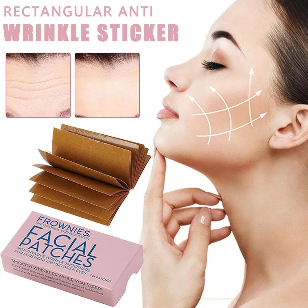 144Patches Face Lift Tape Lifting Firming Face Sticker Anti-Wrinkle Lift Up Tape Frownies Facial Patches For Women Forehead