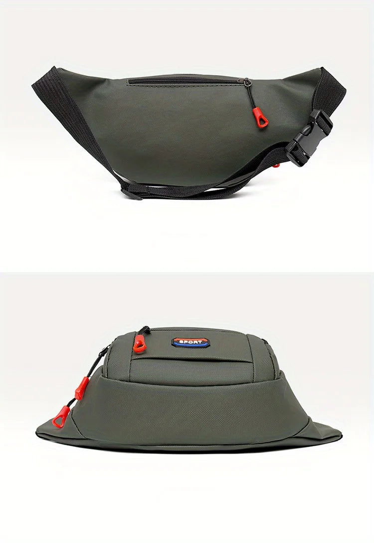 Men's Outdoor Sports Waist Bag, Mountaineering & Running Chest Bag, Waterproof Multifunctional Crossbody Bag