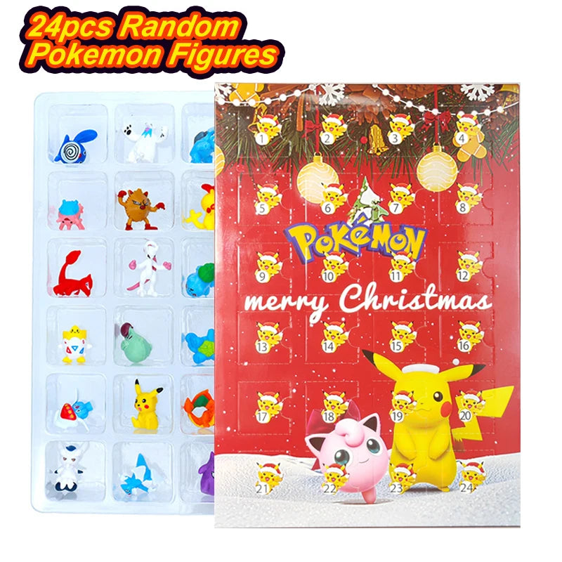 Pokemon Figure Christmas Halloween Advent Calendar Gifts Kawaii Pikachu Anime Figural Action 24Pcs Set Model Kid Toys