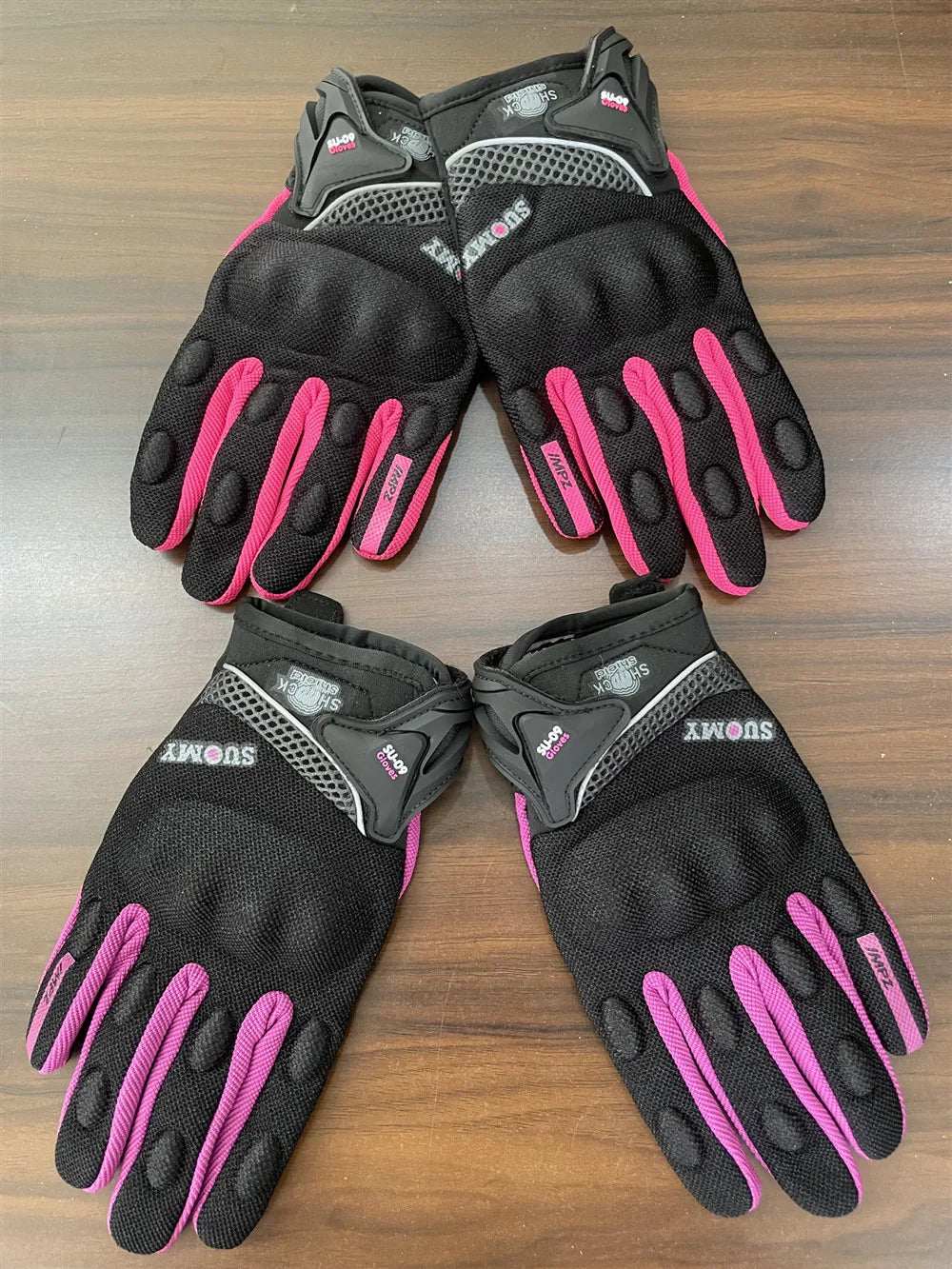 SUOMY Women Motorcycle Gloves Summer Breathable Motorbike Racing Gloves Lady Pink/Purple Motocross Gloves Touch Function