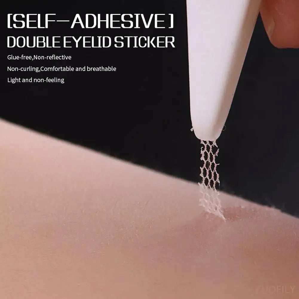 Clear Beige Stripe Self-adhesive Natural Eye Tape Makeup Tool Invisible Double Fold Eyelid Lace Paste Eyelid Tape Sticker