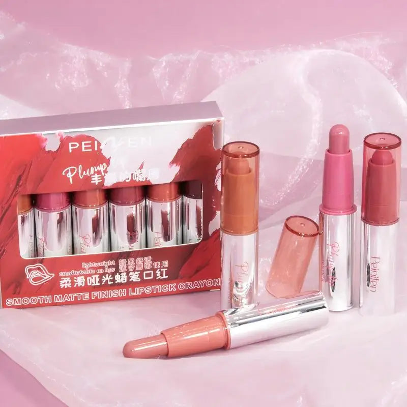 Smooth Matte Lipstick - Long-Lasting, Moisturizing, and Easy to Apply Lip Glaze with Rotating Pen Design - Perfect for Everyday