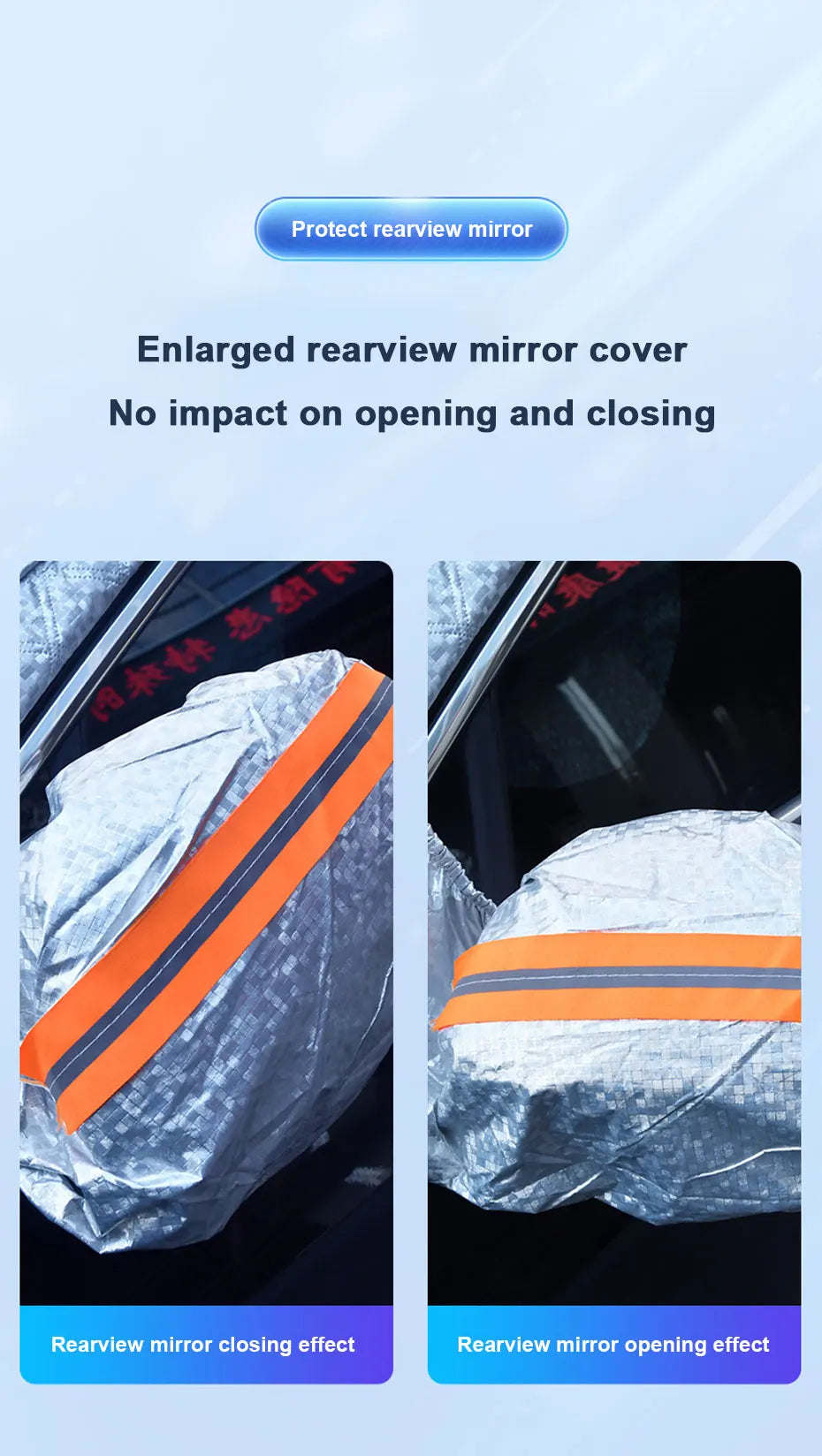 SEAMETAL Magnetic Car Snow Shield Frost Prevention Front Windshield Sunshade Thickened Snow Shield Car Cover For Car Accessories