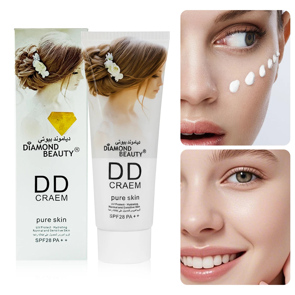SPF28 PA++ DD Cream: Lightweight, Silky, Smooth-Applying, Well-Adhering, Ideal for Face and Body as a Base