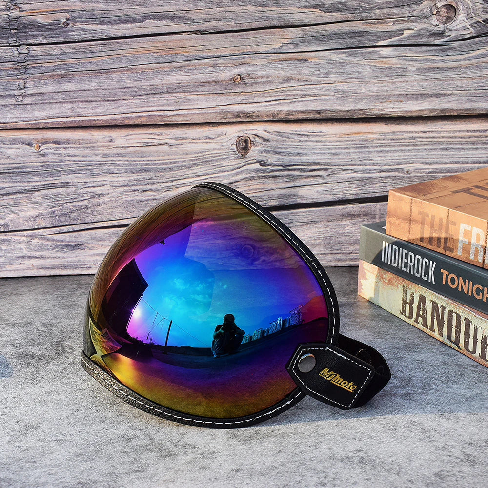 Universal Sun Visors For Motorcycle Helmet Open Face 3/4 Helmet Bubble Visor Anti-UV Motorbike Glasses Windproof Motocross Lens