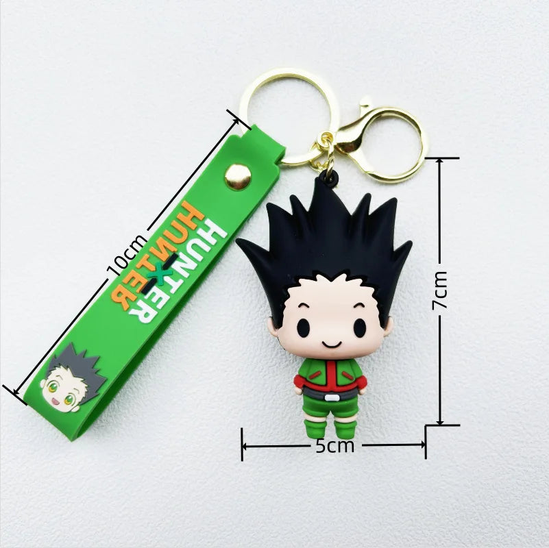 Anime Hunter X Hunter Keychain Silicone Figure Car Keychains Key Chain Pendant Keyring Accessories Holder Bag Jewelry Gifts