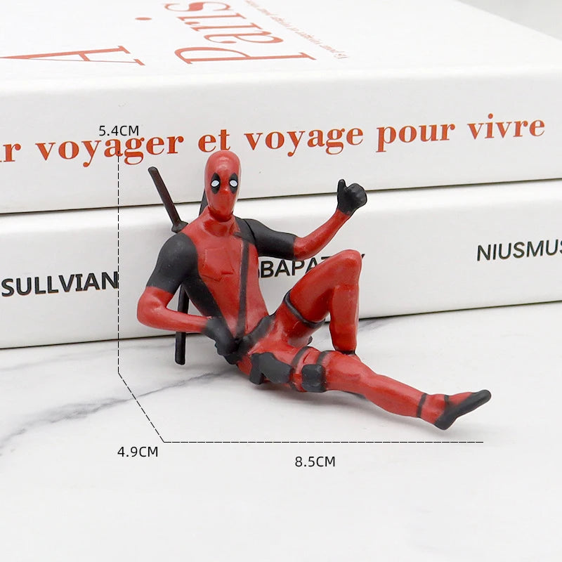 6 Desk Decoration Deadpool Car Home Office Marvel 8cm X-MAN Funny Cute Figure Kids Model Toys