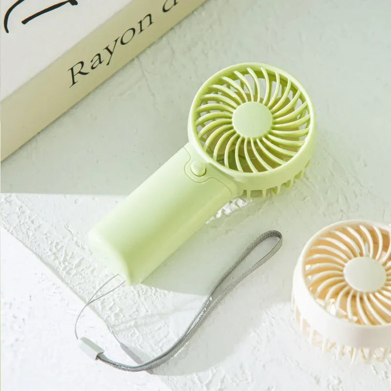 2025 Cute Mini Fan Portable Handheld Fan Lightweight Handy Fan Pocket Size Low Noise Small Electric Fan Student Gift Outdoor Fan