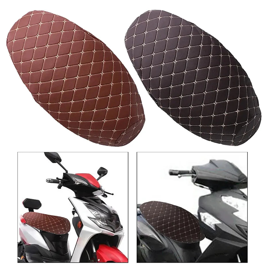 BLALION Motorcycle Seat Cover Thickened Waterproof Anti-skid Seat Protection 3D Faux Leather Seat Pad Protective Cover for Moto