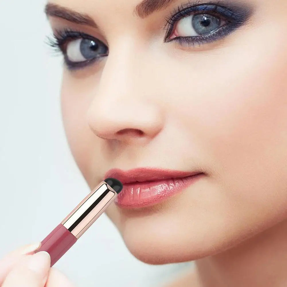 Upgrade Silicone Lip Brush Portable Round Head Lip Brush Professional Mini Concealer Smudge Brush With Cover Makeup Brush