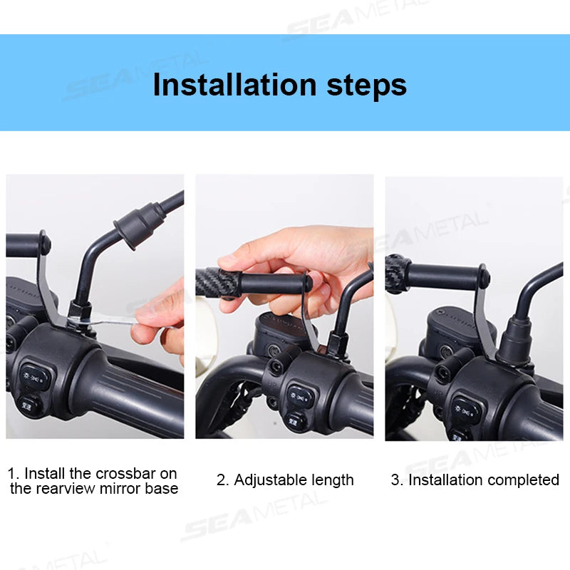 BLALION Motorcycle Handlebar Cross Bar Reinforced Thick Handlebar Pull Rod Front Balance Bar Reinforced Moto Modifiable Parts
