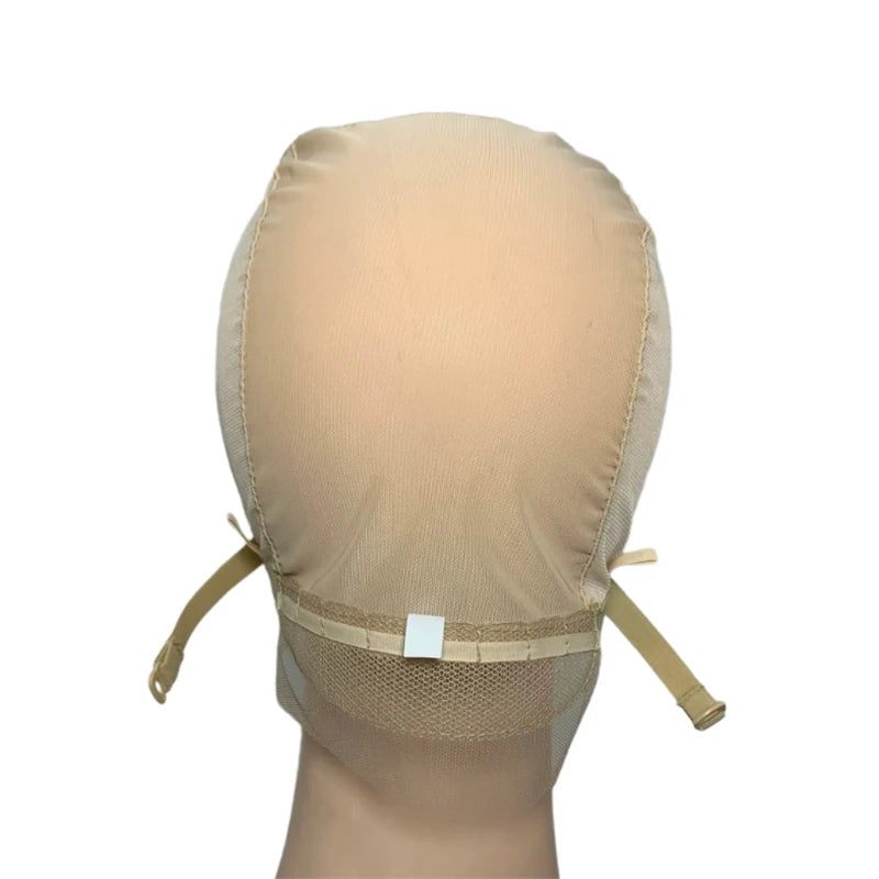 1PC 13X4 Wig Cap Without Front Lace for Making Wigs with Adjustable Straps 3 color Beige/Brown/Black