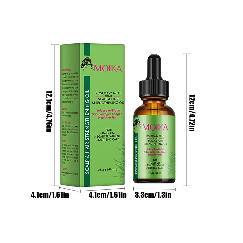 Rosemary Peppermint Hair Care Essential Oil, Prevents Dry and Split Hair, Gently Nourishes Hair Care Essential Oil