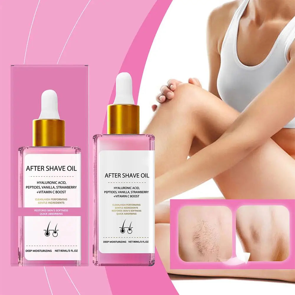 90ml Strawberry Hair Removal Aftercare Oil Gently Soothes The Skin Moisturizing 60g Hair Removal Cream Skin Care