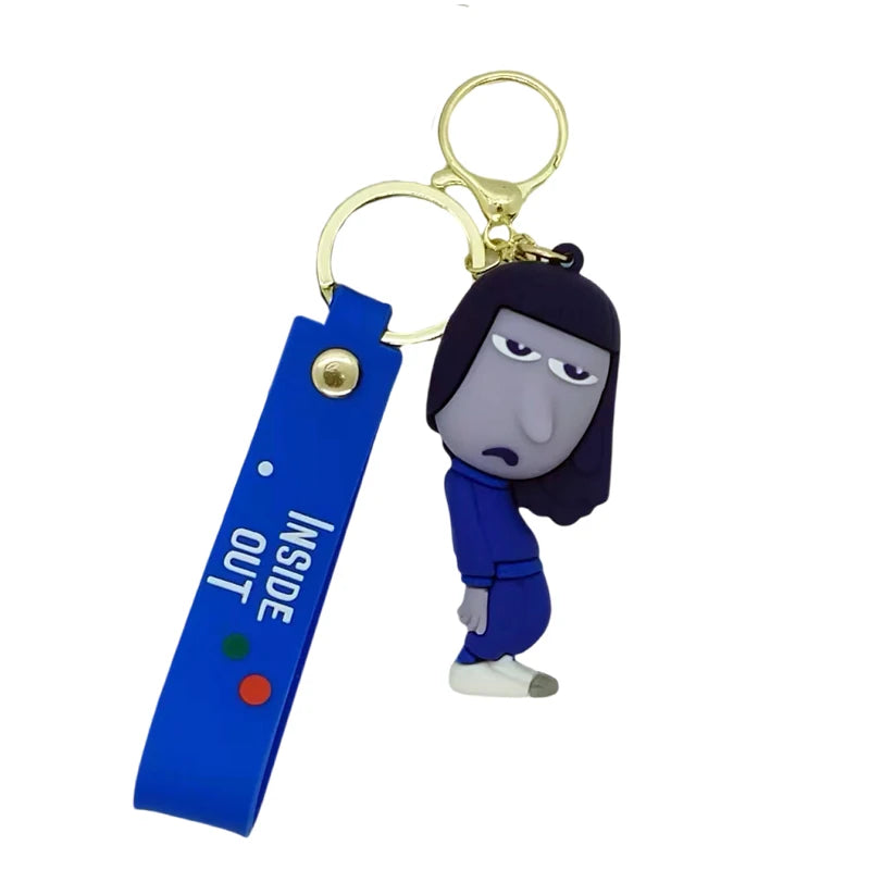 New Inside Out 2 Keychain Kawaii Disney Movie Anime Anxiety Ennui Envy Cute Girls Creative Bag Pendant Car Keychain Toys Gifts