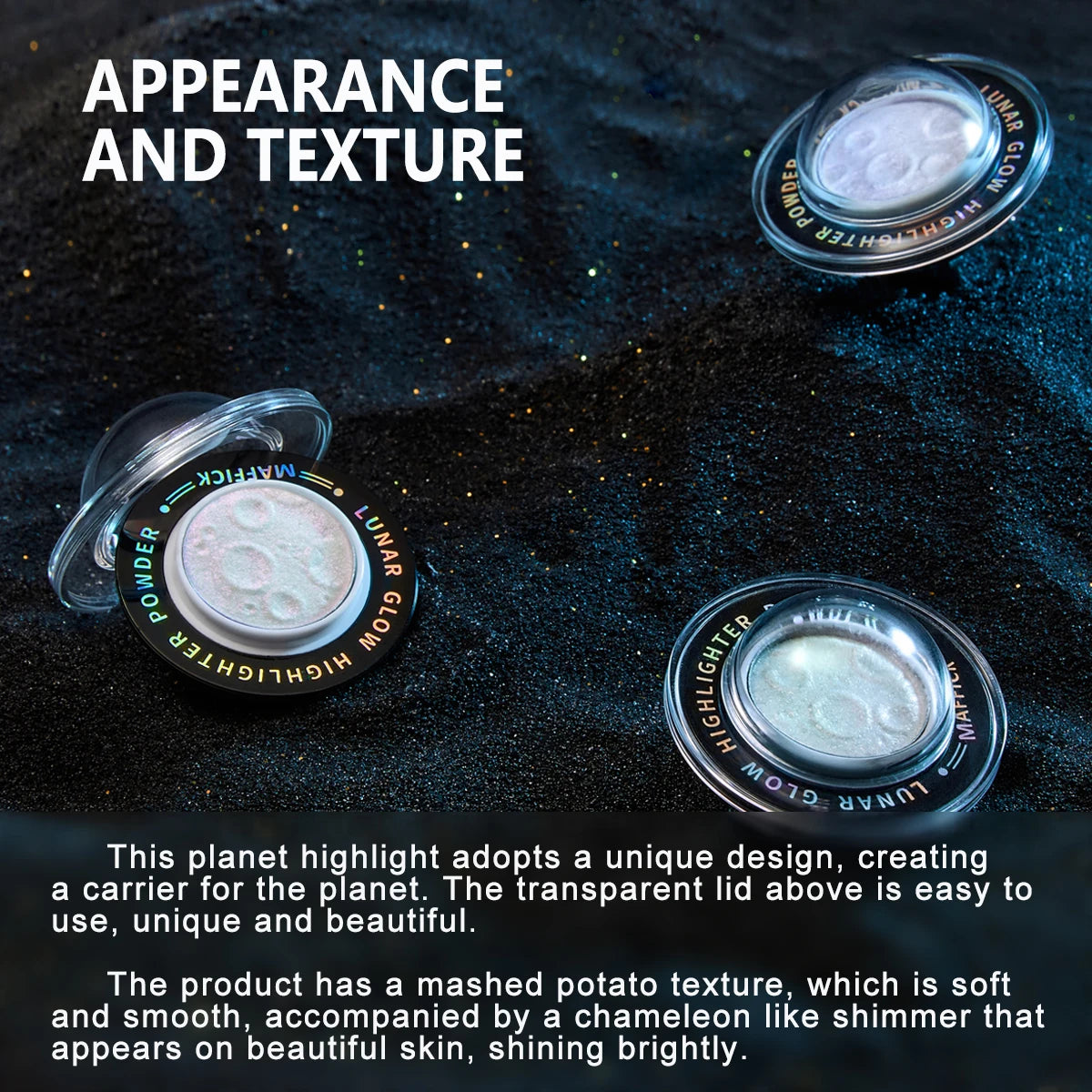 3 Colors Diamond Highlighter Powder Palette Glitter Face Contour Brighten Makeup Shimmer Ultra-concentrated Illuminate Cosmetic
