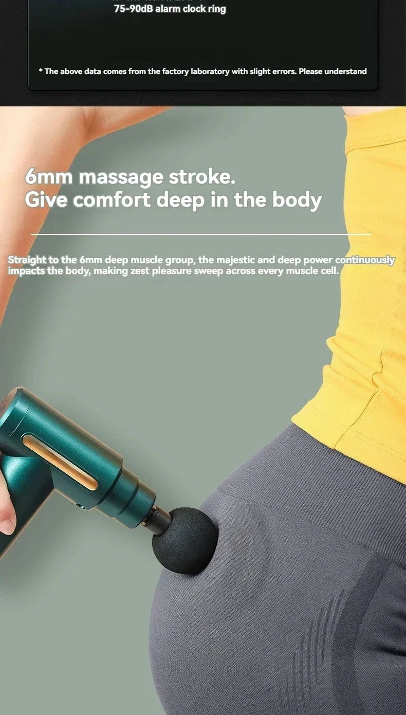 New Portable Fascia Massage Gun Deep Tissue Mini Muscle Massage Gun Lightweight Adjustable Speed Whole Body Massage Equipment