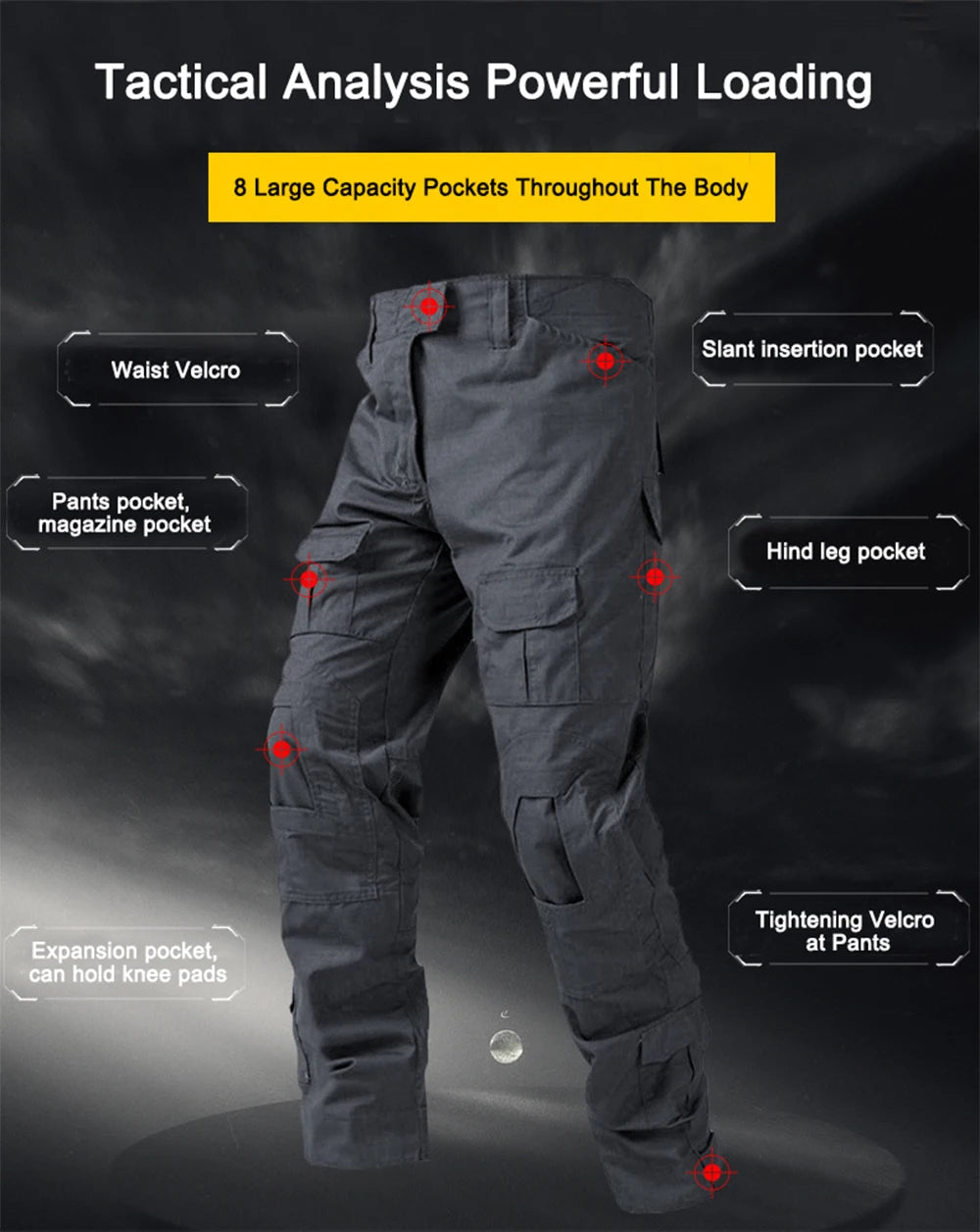 Tactical Camouflage Pants Outdoor Hunting Training Suit Combat Pants Ripstop Cargo Pants Men's Working Clothing Hiking Trousers